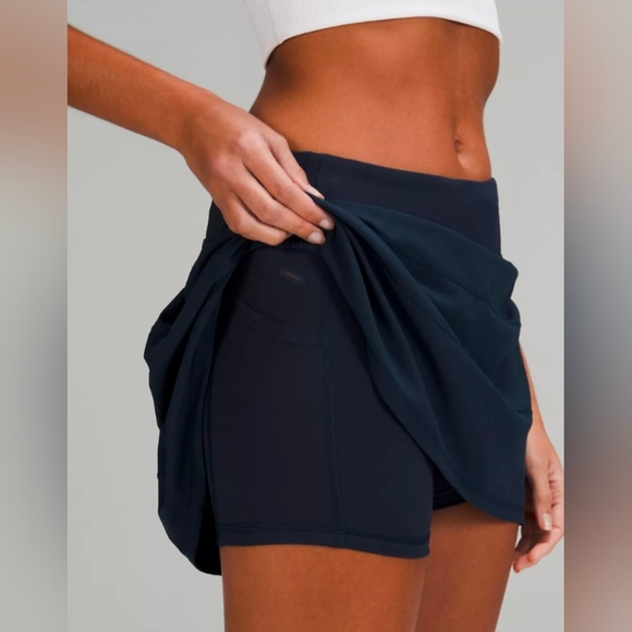 lululemon | Pace Rival Mid-Rise Skirt Long | True Navy | 6 - Picture 4 of 7